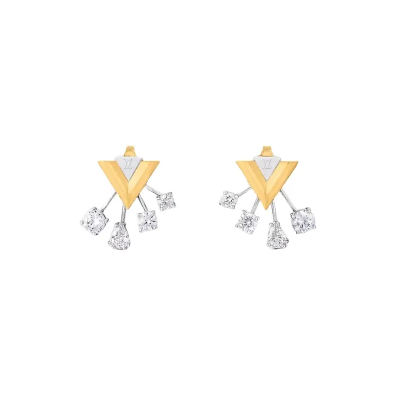 LOUIS VUITTON V For Vuitton Earrings-1