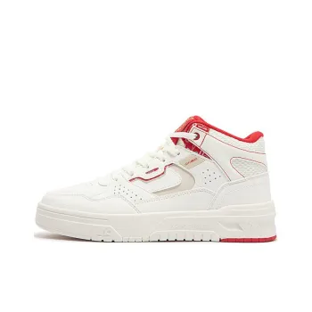 361° Anti Slip Wear Resistant High Top Skateboard Shoes Women's White Red
