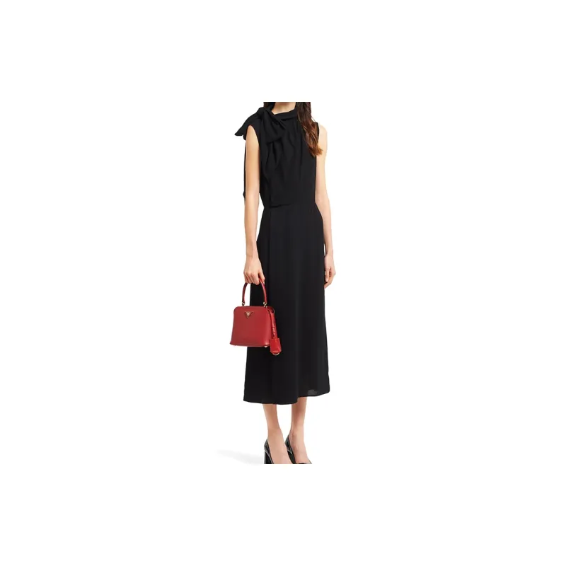 PRADA Saffiano Leather Shoulder Bag Crossbody Bag Handbags Women's Red-4
