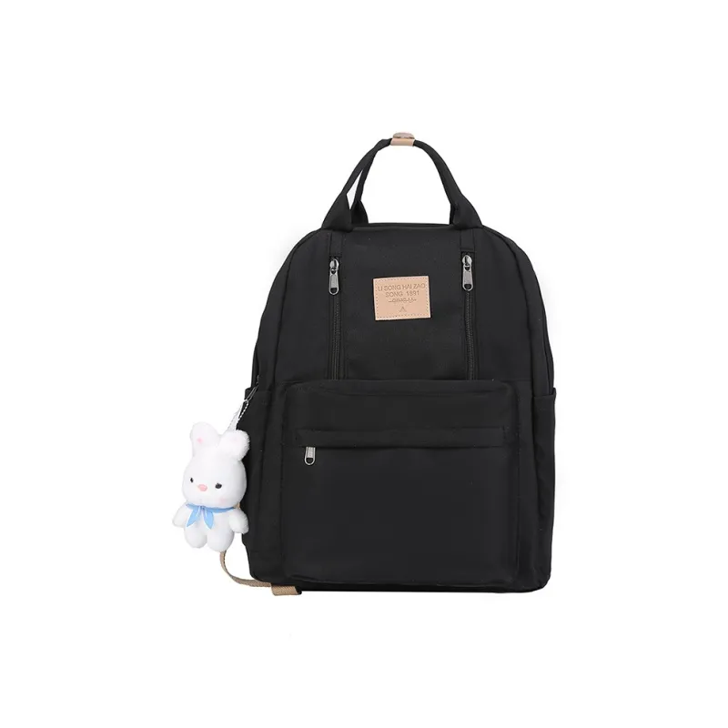Cwatcun Nylon Backpack Regular Women's Pink/Blue/Black/Red/White-3