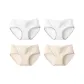 F Set-Multicolor Hem-White & White & Skin & Skin (4 Pack)