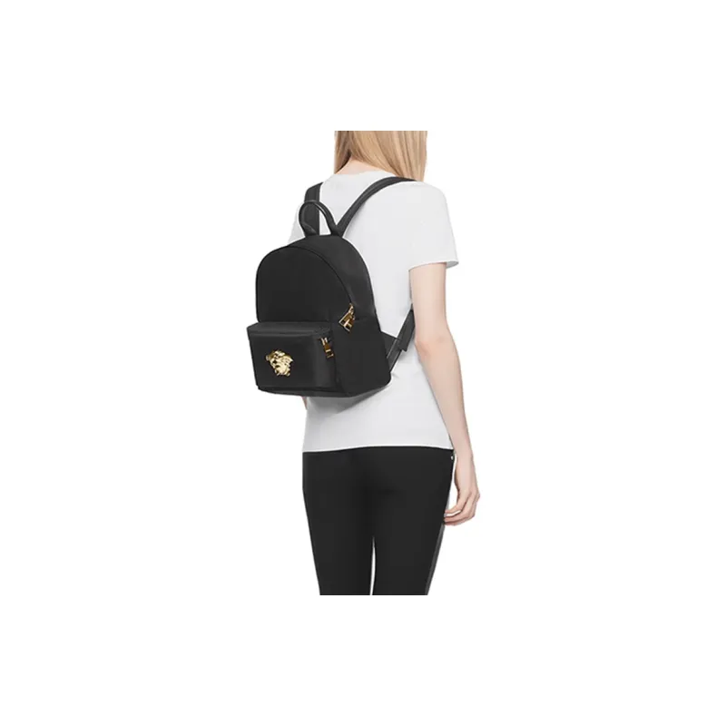 VERSACE Polyamide Laptop Backpack Men's Black-4