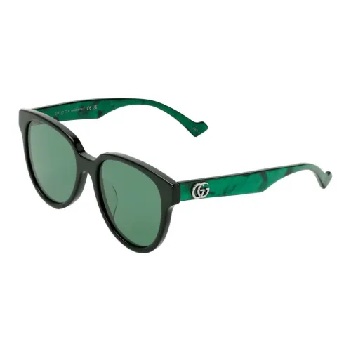 GUCCI Artful Double G Acetate Oval Sunglasses