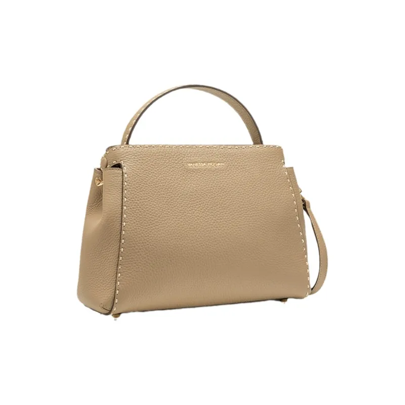 VANESSA HOGAN Vh Classic Series Cow Leather Shoulder Bag Crossbody Bag Handbag Women's Khaki-1