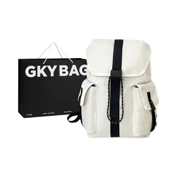 GKY Nylon Backpack Unisex White/Black