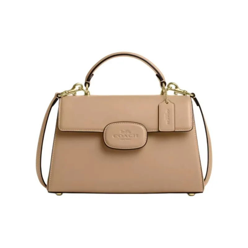 COACH Eliza Refined Calfskin Shoulder Bag, Crossbody Bag, Handbag Women's Ivory-0