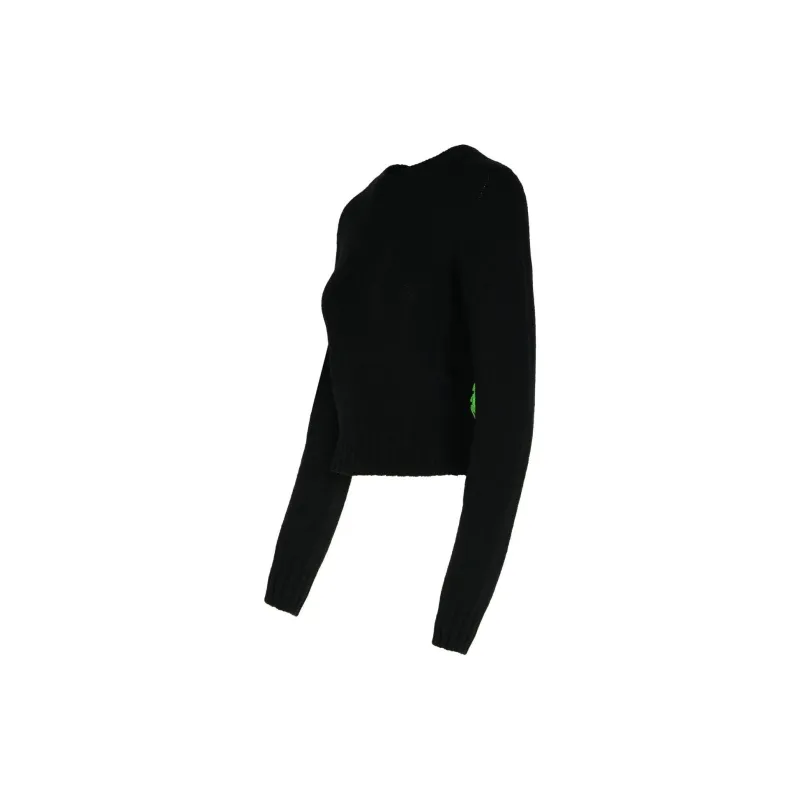 PALM ANGELS Logo Intarsia Knitted Jumper-2