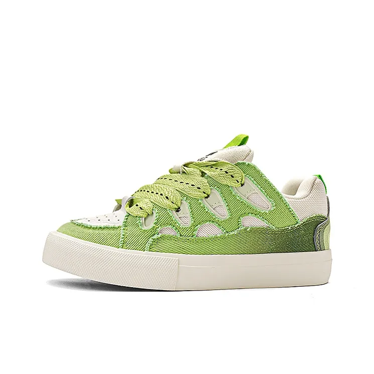 MINISO Low Top Skateboard Shoes Unisex Avocado Green-2