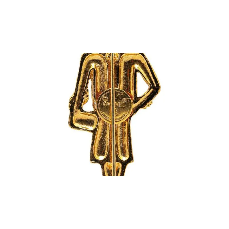 CHANEL 1990 2000 Mademoiselle motif Brooch-2