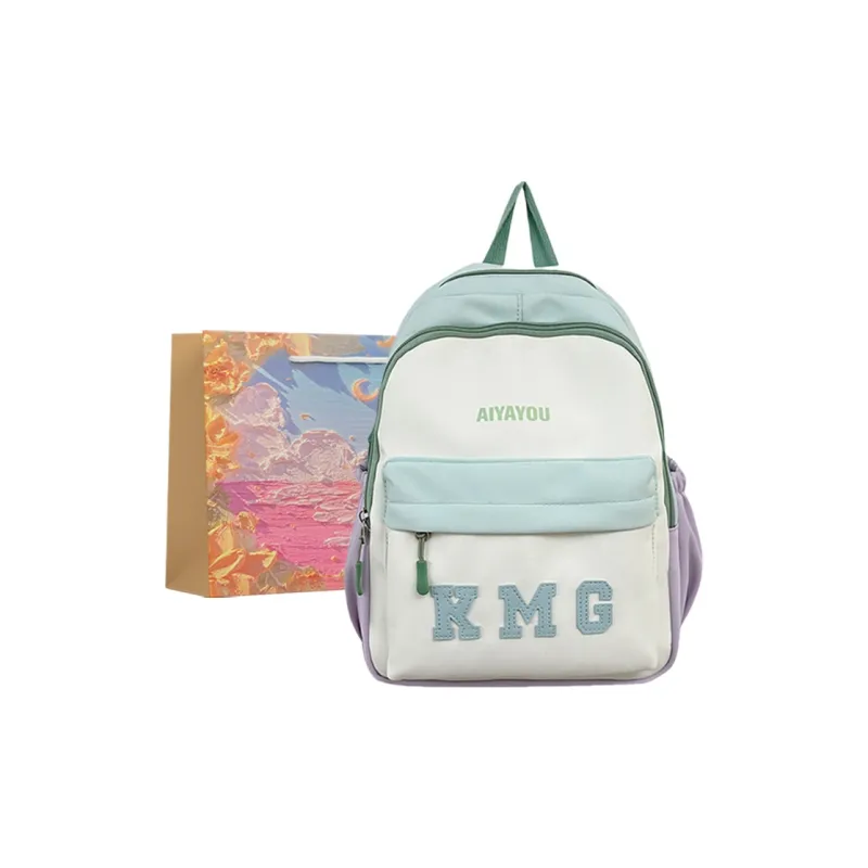BRINCH Nylon Backpack Women's Pink/Blue/Purple/Black/Yellow/Green-13