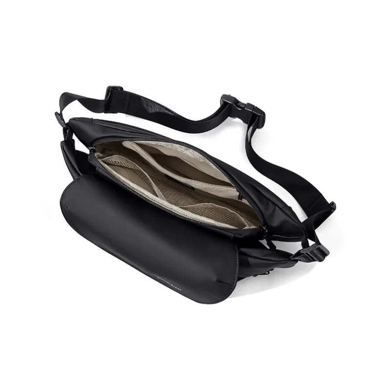 Simvay Clos Fabric Shoulder Bag, Crossbody Bag, Sling Bag Medium Size Men's Black-2