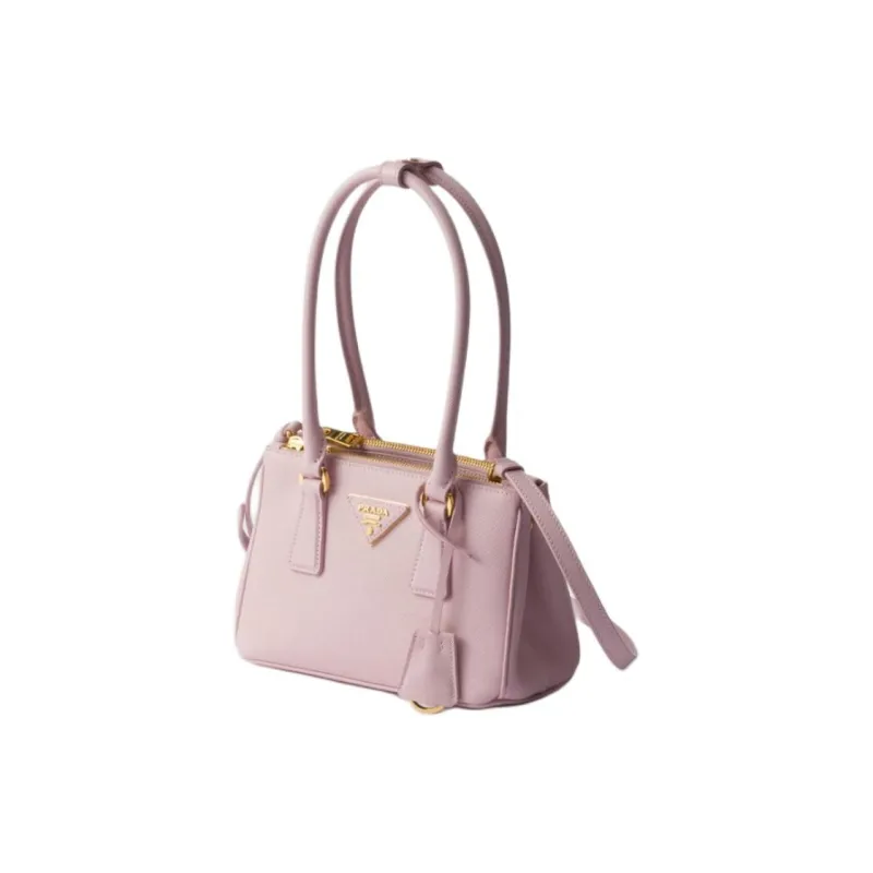 PRADA Saffiano Leather Handbag Shoulder Bag Mini Women's Snowflake Gypsum Pink-1