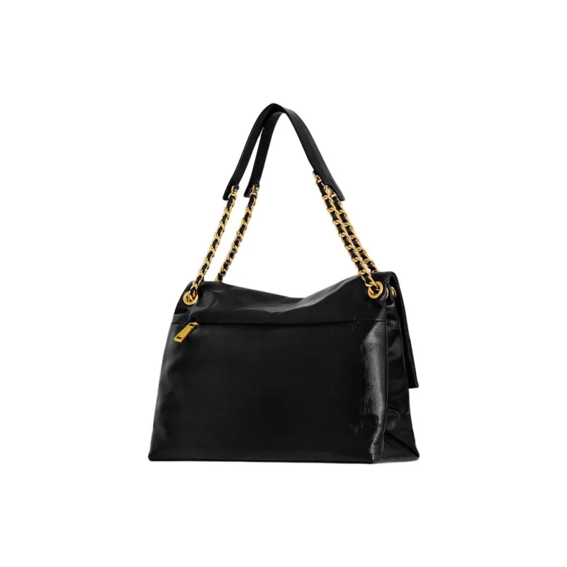 REBECCA MINKOFF Genuine Leather Handbag Shoulder Bag Large Size Women's Black-1