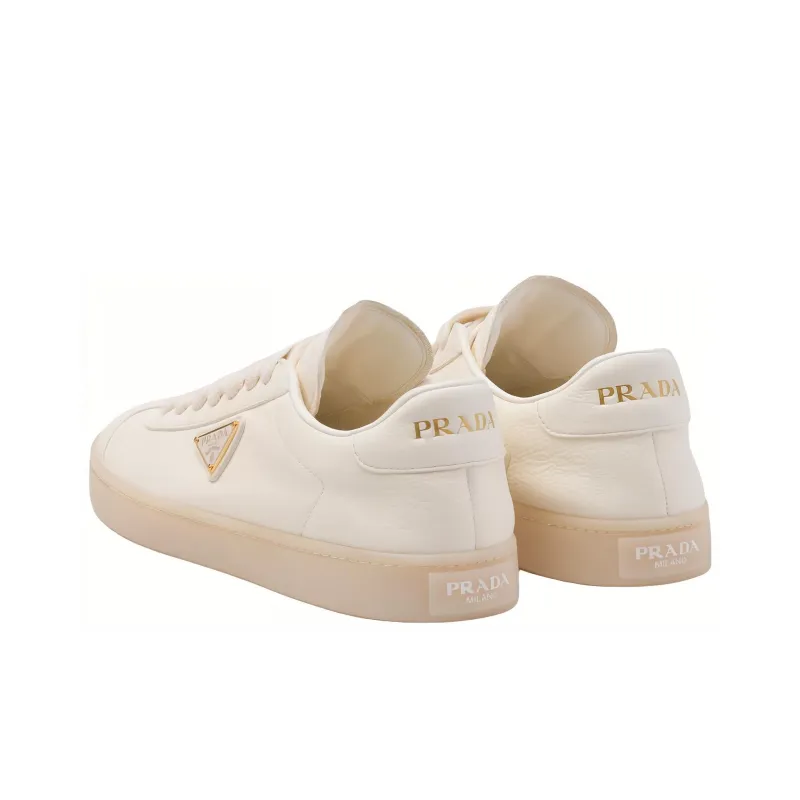 PRADA Triangle-logo Leather Sneakers-2