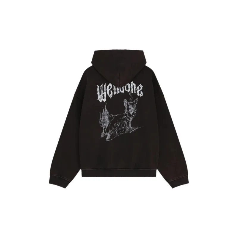 WE11DONE Embroidered Logo Graphic print Hooded Jacket-1