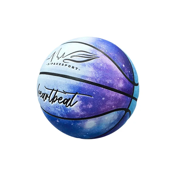 SIPAKESPORT Microfiber Leather Blue Ball Starry Sky Purple Size 7 Training Unisex-3