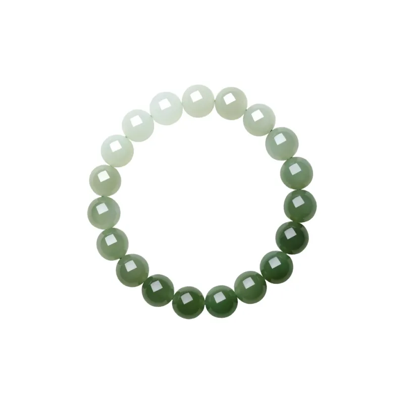 ZHOU LIU FU Hetian Jade Bracelets Women's Green Jade-2