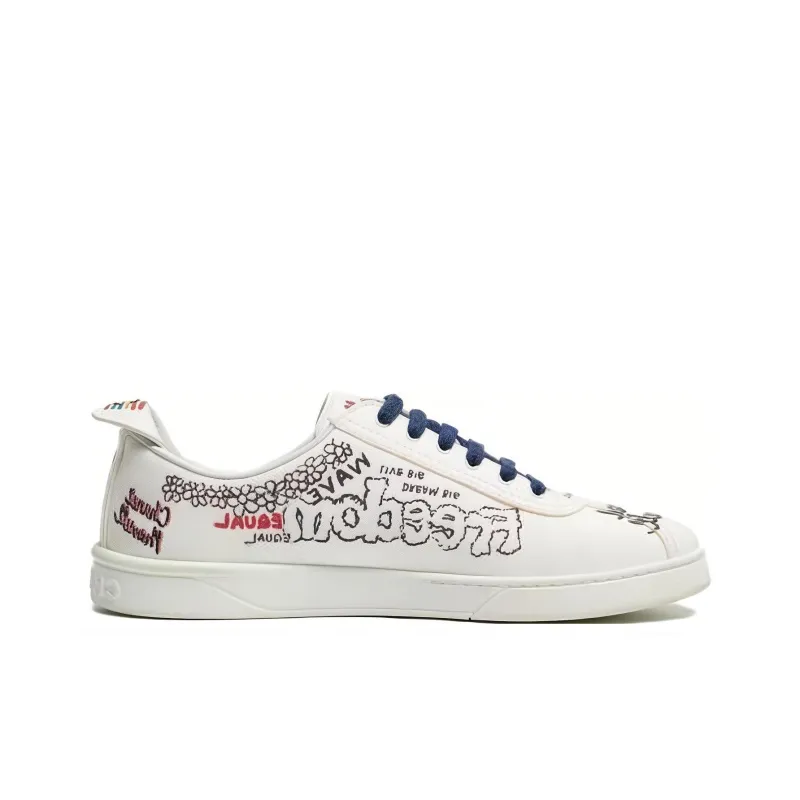 Pharrell x CHANEL Logos Low Top Stylish Skateboarding Shoes Women's White-1