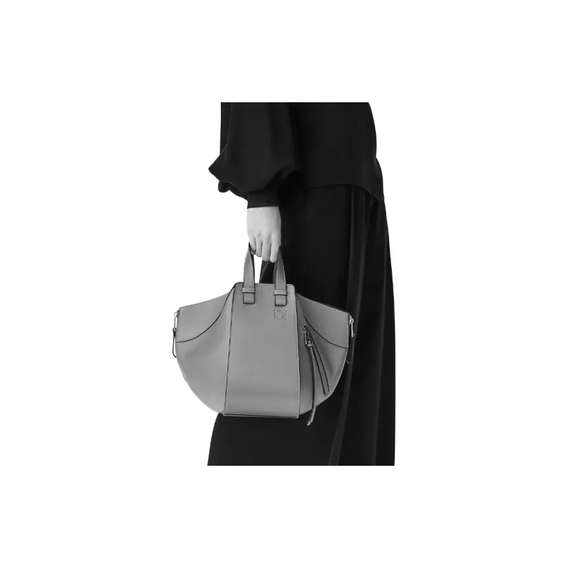 LOEWE Hammock Classic Cow Leather Hammock Bag Shoulder Bag Crossbody Bag Handbag Small Size Women's White-5