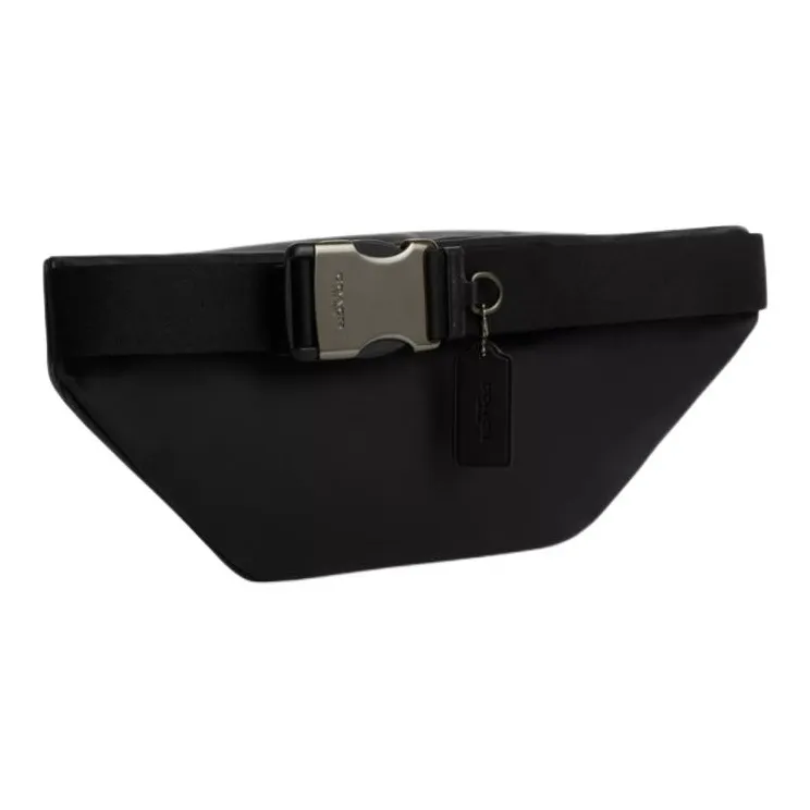 COACH Smooth Calf Leather Fanny Pack Men's Charcoal Gray-1