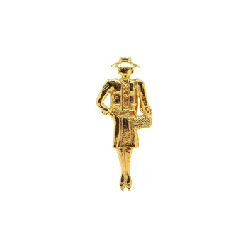 CHANEL 1990 2000 Mademoiselle motif Brooch