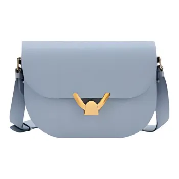 COCCINELLE Cow Leather Crossbody Bag Shoulder Bag Small Size Women's Misty Blue
