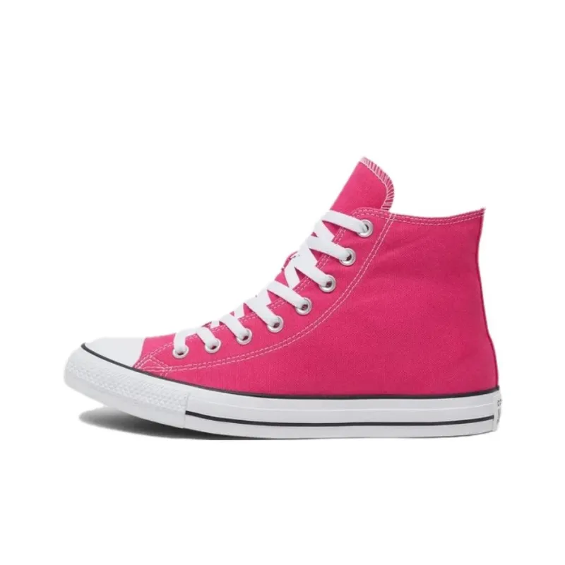Converse All Star Anti Slip Wear Resistant High Top Canvas Shoes Unisex Pink-0