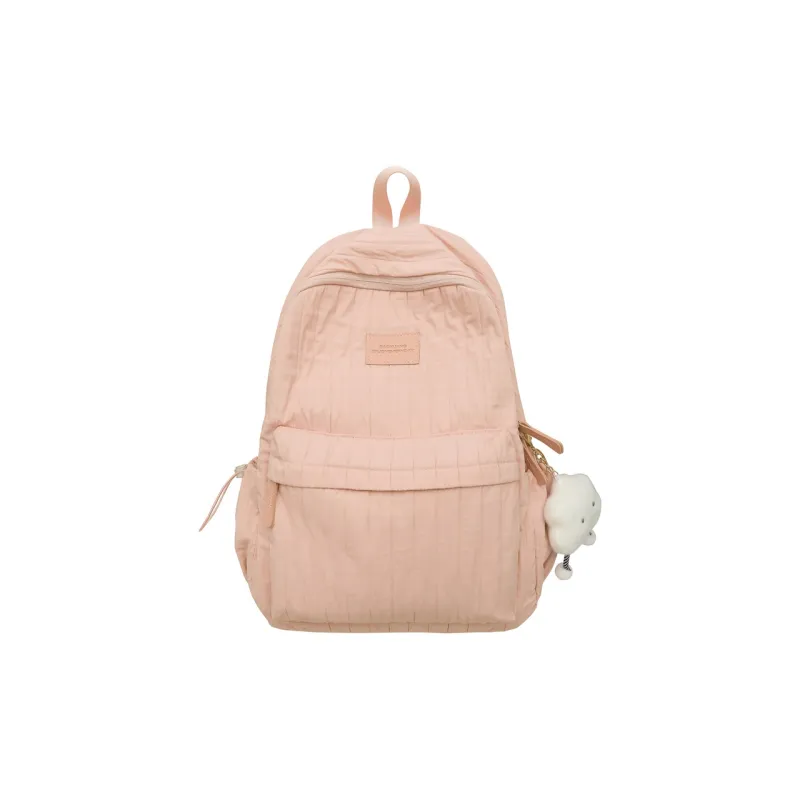 NX DOUGHNUT Nylon Backpack Women's Ecru/Yellow/Khaki/Pink-10
