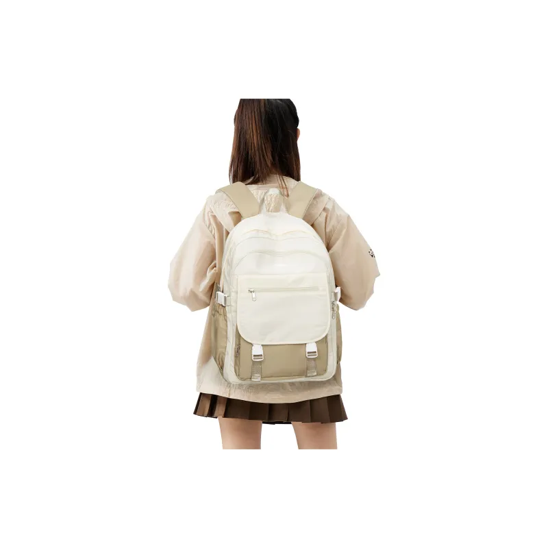 Werocker Fabric Backpack Regular Unisex Black/Ecru/Blue/Ecru & Khaki-22