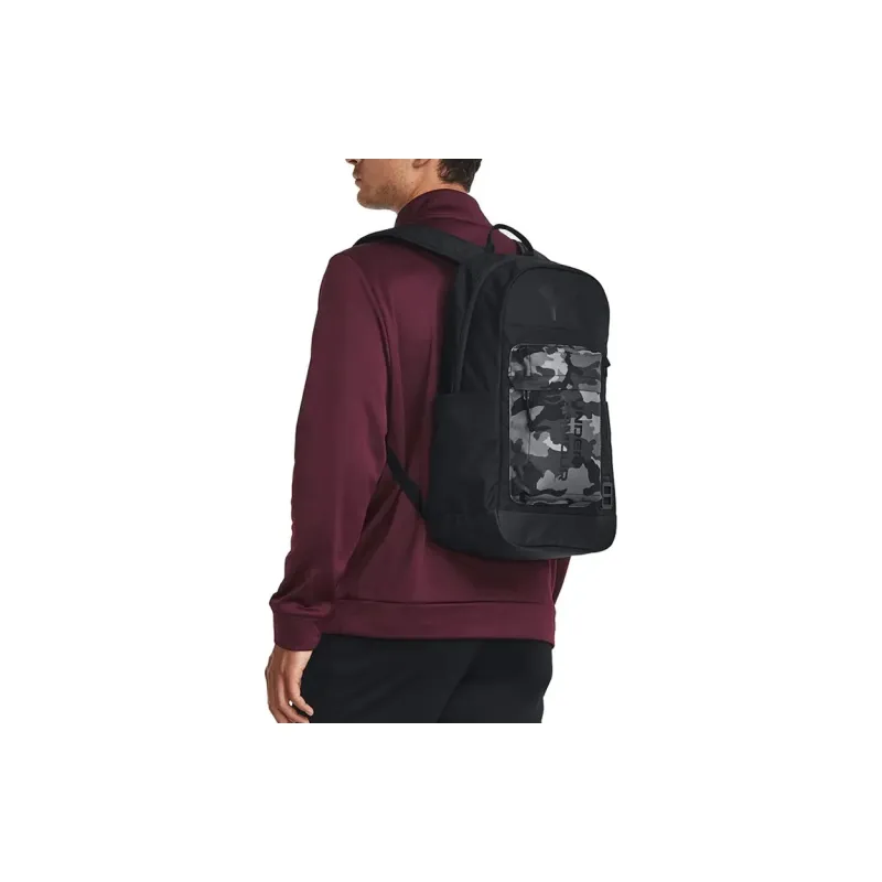 Under Armour Polyester Backpack Regular Unisex Black Camouflage-4