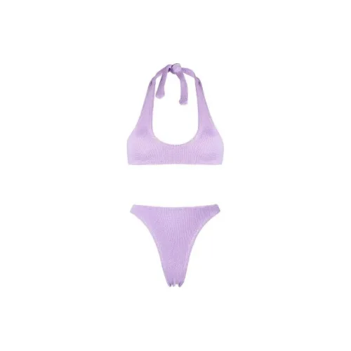 REINA OLGA Pilou Scrunch Halterneck Bikini Set