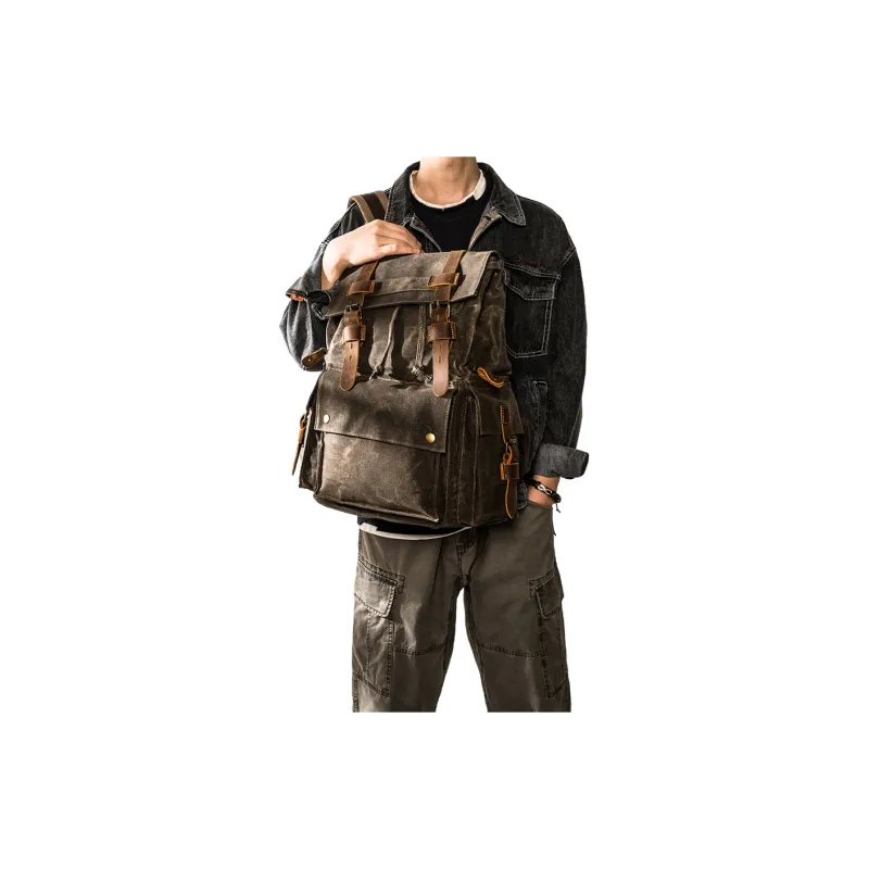 Back step Backpacks Army Green-4