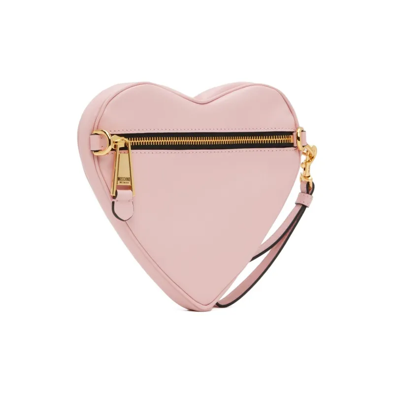 MOSCHINO Calfskin Clutch Women's Pink-2