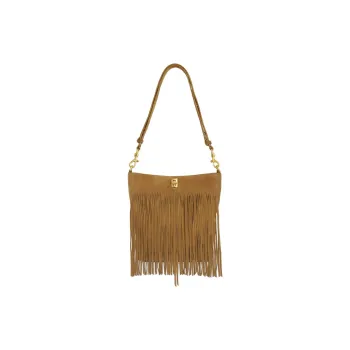 REBECCA MINKOFF Suede Bucket Bag Handbag Shoulder Bag Women's Honey Brown