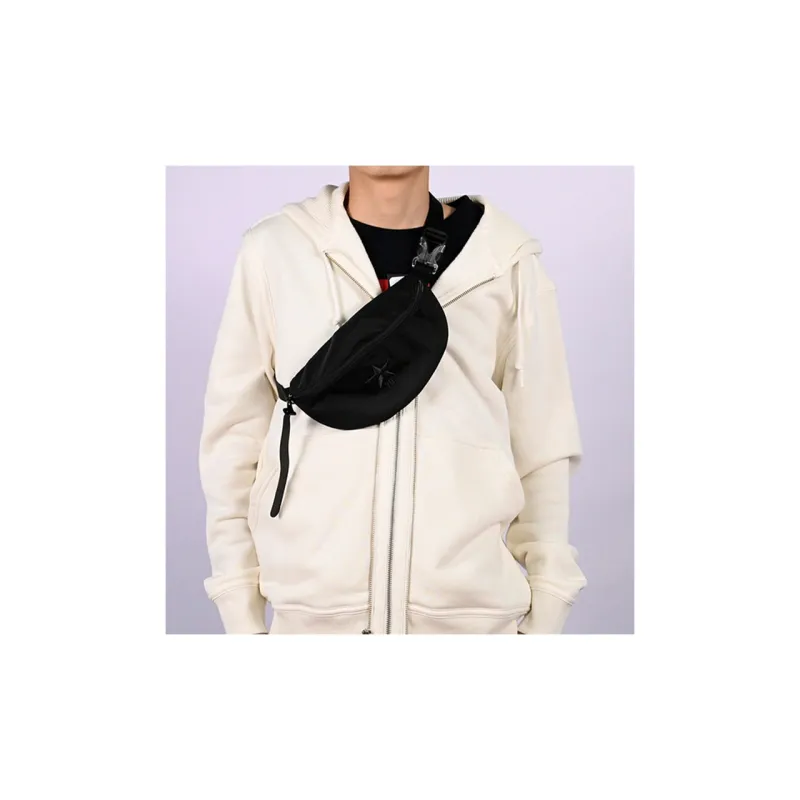 Converse Polyester One Shoulder Crossbody Sling Bags Unisex Black-3