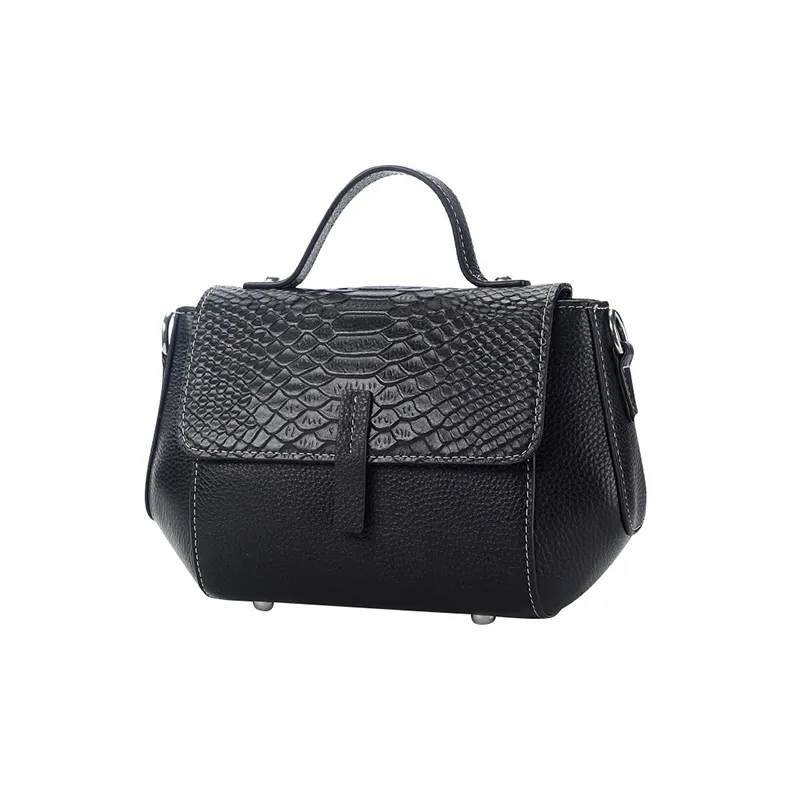Yalu Top Grain Cow Leather Shoulder Bag, Crossbody Bag, Handbag Women's Multicolor-2