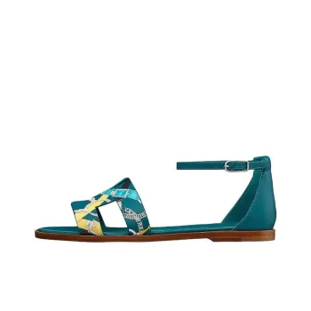 HERMES Santorini Strap Sandals Women's Blue