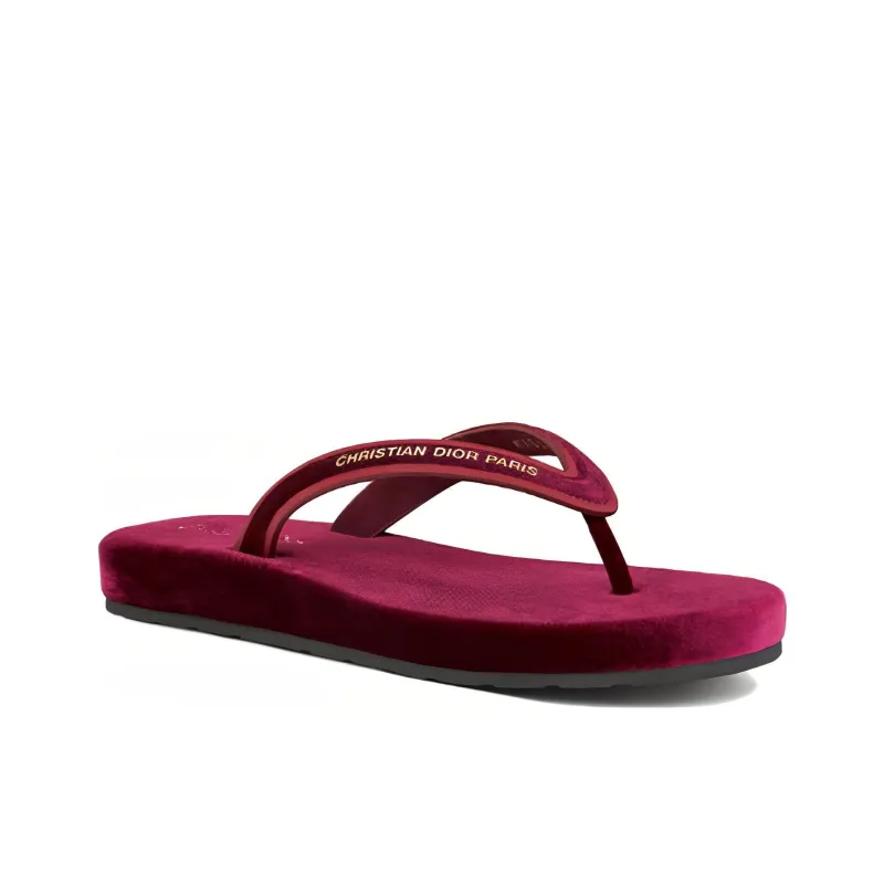 DIOR Diorsea Quick Dry Flip Flops Women's Crimson-2