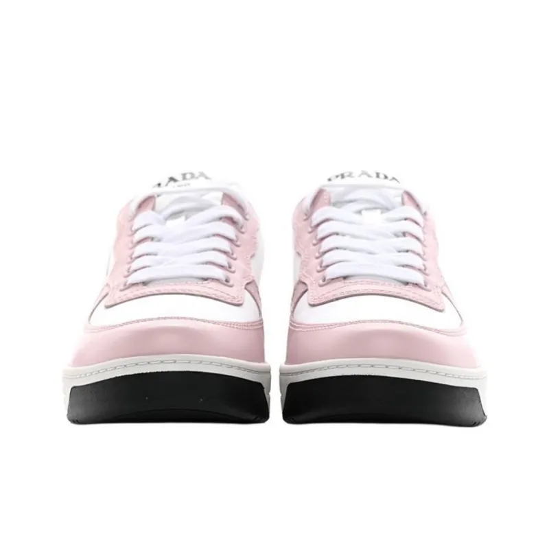 PRADA Low Top Skateboard Shoes Women's Pink White-3