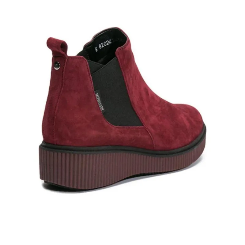 MEPHISTO Ankle Boots 4cm Women's Burgundy-3