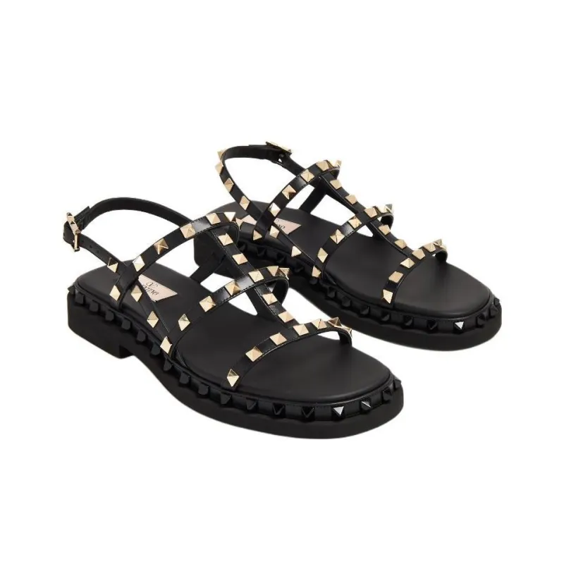 Valentino One Strap Sandals Women's Black-2