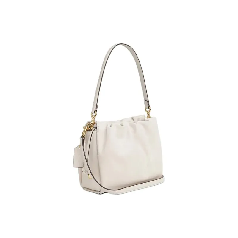 COACH Faye Cow Leather Cloud Bag Handbag Shoulder Bag Large Size Women's White-1