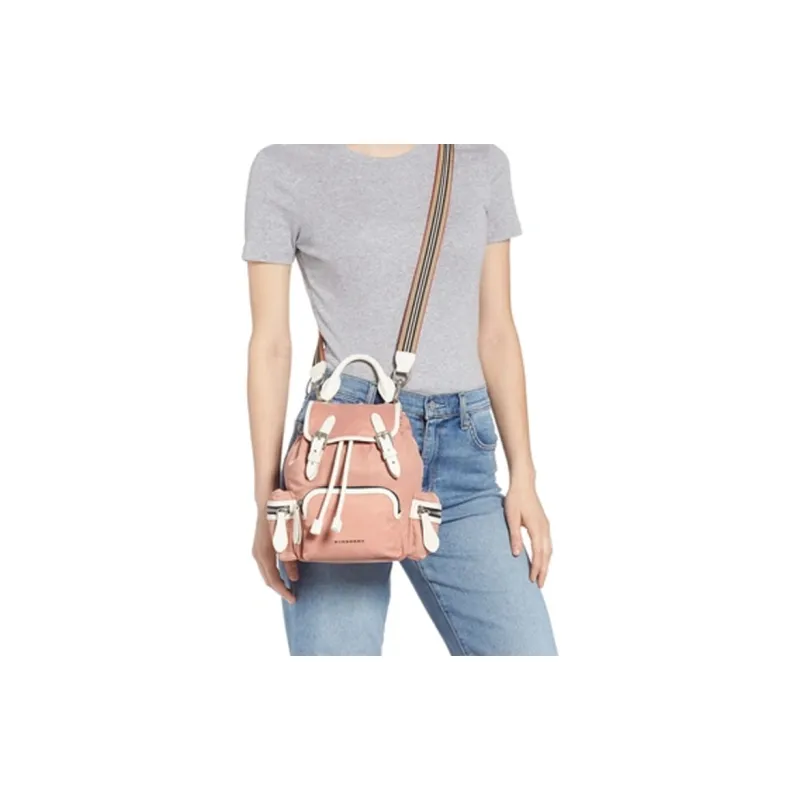 Burberry Calfskin Backpack Regular Women's Pink-6