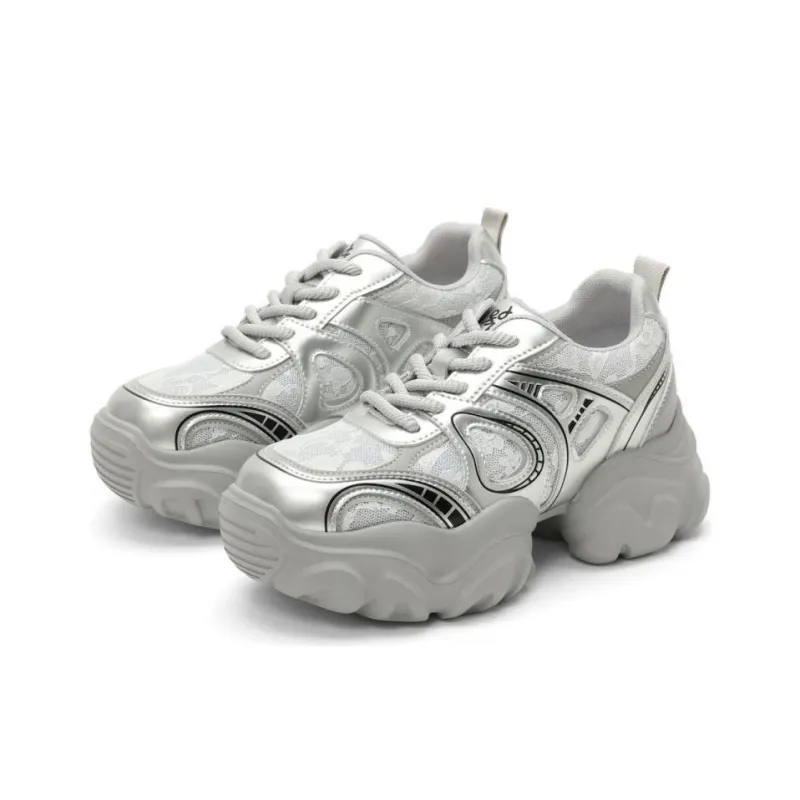 DAPHNE Cushioning, Slip Resistant, And Abrasion Resistant Low Top Chunky Sneakers Women's-1
