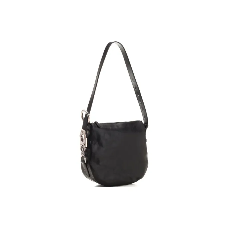 Burberry Calfskin Knight Bag, Crossbody Bag, Shoulder Bag Women's Black-6