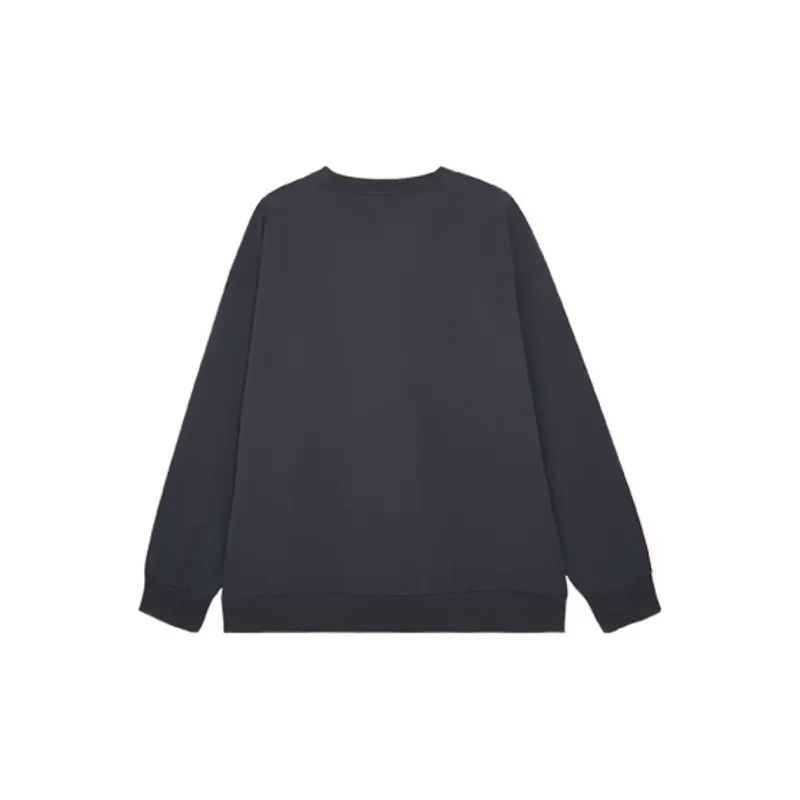 New Era Blue And White Porcelain Series Sweatshirts Unisex Navy Blue-1