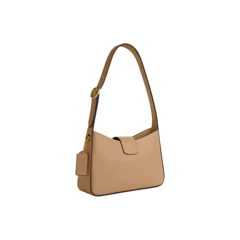 COACH Eliza Refined Calfskin Handbag, Shoulder Bag Women's Tan-1