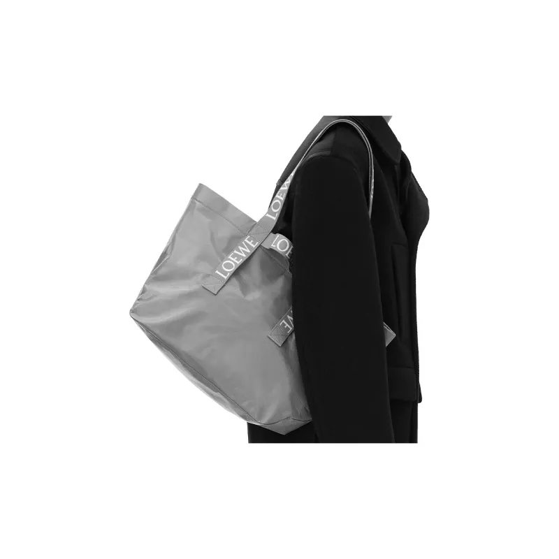 LOEWE Fold Shopper In Paper Calfskin Tan-7