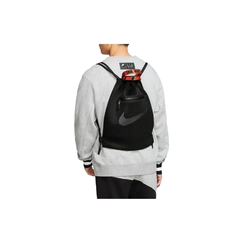 Nike Polyester Sports Bag Training Backpack Regular Unisex Orange Black-4