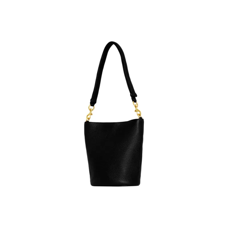 REBECCA MINKOFF Leather Bucket Bag Handbag Shoulder Bag Women's Black-1